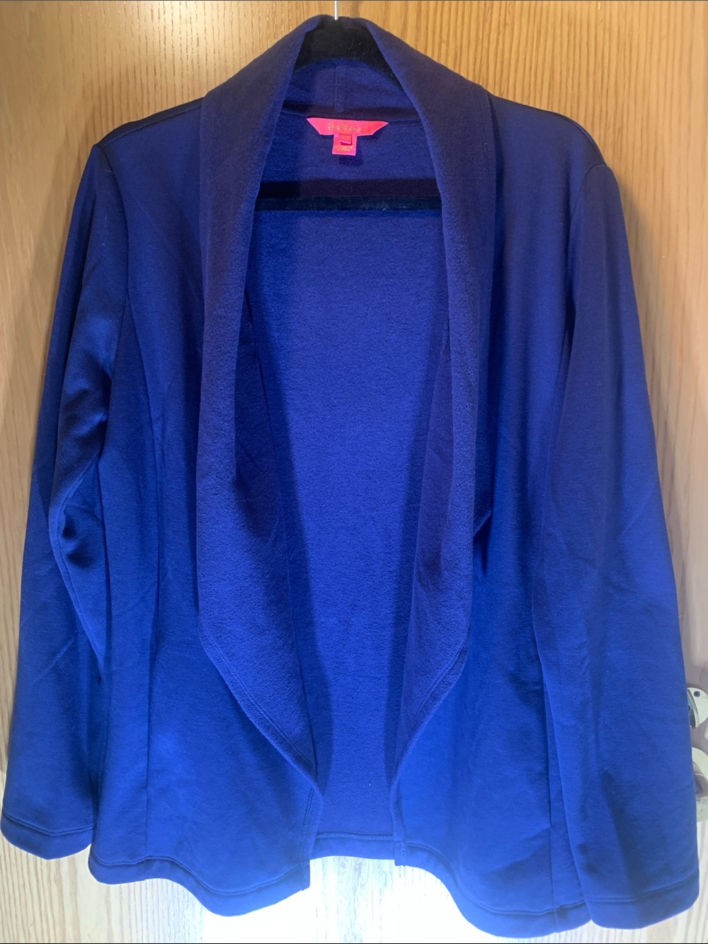 Lily Pulitzer Open-Front Blue Cardigan Sweater - Size L